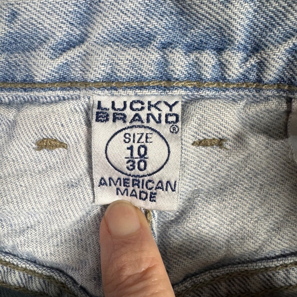 Vintage Lucky Brand Womens Dugarees Jeans Size 10 30 Relaxed Fit Light Wash USA - Picture 3 of 15